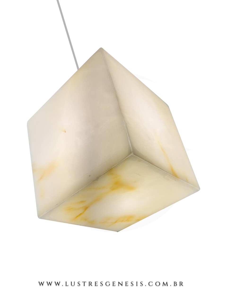Luminária pendente de resina em mármore modelo Little, ideal para bancadas, mesa de cabeceira, lavabos e ilhas, com design moderno e acabamento sofisticado.